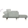 vidaXL Schlafsofa in L-Form Hellgrau 275x140x70 cm Samt
