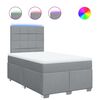 vidaXL Boxspringbett mit Matratze Hellgrau 120x190 cm Stoff