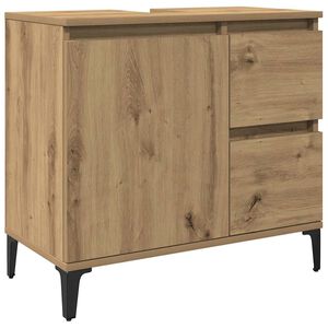vidaXL Waschbeckenunterschrank Artisan-Eiche 65x33x60 cm Holzwerkstoff