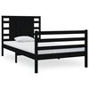 vidaXL Massivholzbett Schwarz Kiefer 90x200 cm