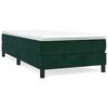 vidaXL Boxspringbett mit Matratze Dunkelgr&uuml;n 80x200 cm Samt