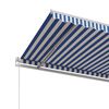 vidaXL Markise Automatisch Einziehbar 450x350 cm Blau und Wei&szlig;