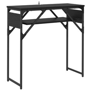 vidaXL Konsolentisch Schwarz Eichen-Optik Holzwerkstoff 75x30x75cm