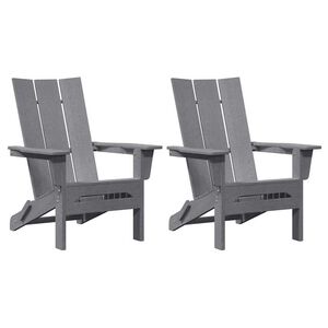 vidaXL Garten Lounge Möbel 2 pcs Hellgrau 74.5 x 80.5 x 90cm Plastik