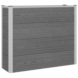 vidaXL Hochbeet Grau 100 x 30 x 82 cm WPC und Aluminium
