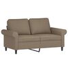 vidaXL 2-Sitzer-Sofa mit Kissen Taupe 120 cm Stoff