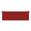 vidaXL Batavia-Gartenbank mit Roter Auflage 150 cm Massivholz Teak