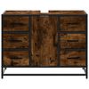 vidaXL Waschbeckenunterschrank R&auml;uchereiche 80x33x60 cm Holzwerkstoff