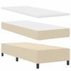 vidaXL Boxspringbett mit Matratze mit Kopfteil Creme 90 x 190 cm Stoff