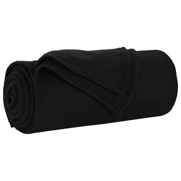 vidaXL Wohndecken 24 pcs Schwarz 200 x 150 cm Fleece