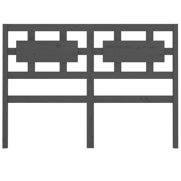 vidaXL Kopfteil Grau 145,5x4x100 cm Massivholz Kiefer