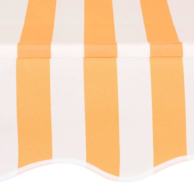 vidaXL Einziehbare Markise Handbetrieben 200 cm Orange/Weiß Gestreift