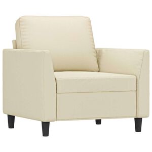 vidaXL Sessel Creme 60 cm Kunstleder