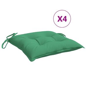 vidaXL Stuhlkissen 4 Stk. Gr&uuml;n 50x50x7 cm Oxford-Gewebe