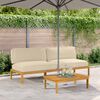 vidaXL Sofa Set mit Kissen Uni 2 pcs Beige Massivholz Akazie