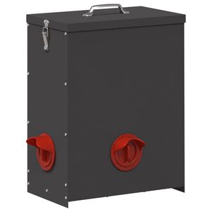 vidaXL H&uuml;hnerf&uuml;tterer Schwarz 32,5 x 20,5 x 43 cm 25 kg