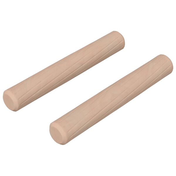vidaXL Holzd&uuml;bel 2 pcs Natur &Oslash; 6 x 40 mm Massivholz