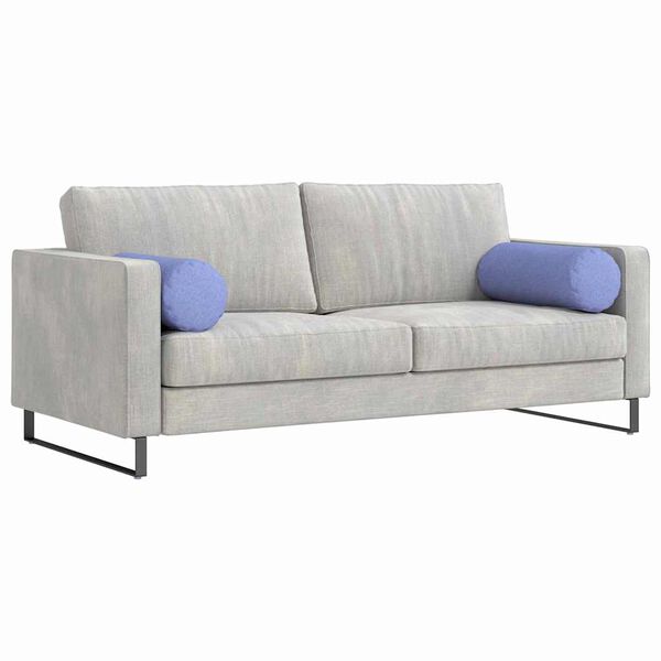 vidaXL Bolsterkissen 2 Stück Jeans blau Ø 25 x 70 cm Stoff