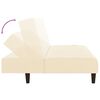 vidaXL Schlafsofa 2-Sitzer mit Hocker Creme Samt
