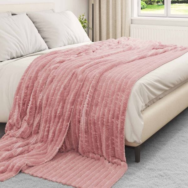 vidaXL Wohndecken 6 St&uuml;ck Rosa 240 x 220 cm Fleece