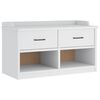 vidaXL Flurbank SANDNES Wei&szlig; 87x40x50 cm Massivholz Kiefer