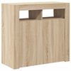 vidaXL Sideboard mit LED-Leuchten Sonoma-Eiche 80x35x75 cm