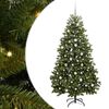 vidaXL K&uuml;nstlicher Weihnachtsbaum 210 cm 300 LEDs Warmes Wei&szlig; Gr&uuml;n