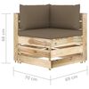vidaXL 12-tlg. Garten-Lounge-Set mit Kissen Gr&uuml;n Impr&auml;gniertes Holz