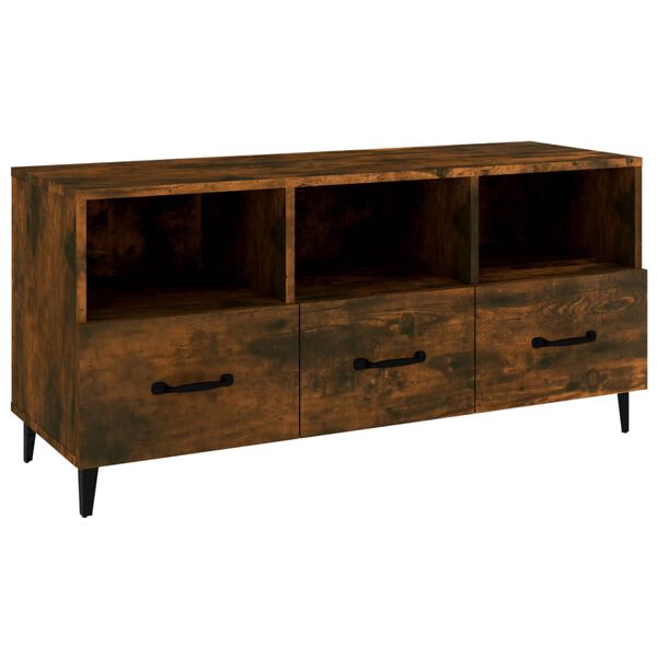vidaXL TV-Schrank Räuchereiche 102x35x50 cm Holzwerkstoff