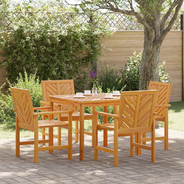 vidaXL Garten Essgruppe 5 pcs Braun Akazie Massivholz