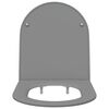 vidaXL Schnellverschluss-WC-Sitz Grau 44 x 36,4 x 3,4 cm Duroplast