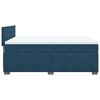 vidaXL Boxspringbett mit Matratze Blau 160x200 cm Samt
