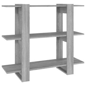 vidaXL B&uuml;cherregal/Raumteiler Grau Sonoma 100x30x87 cm