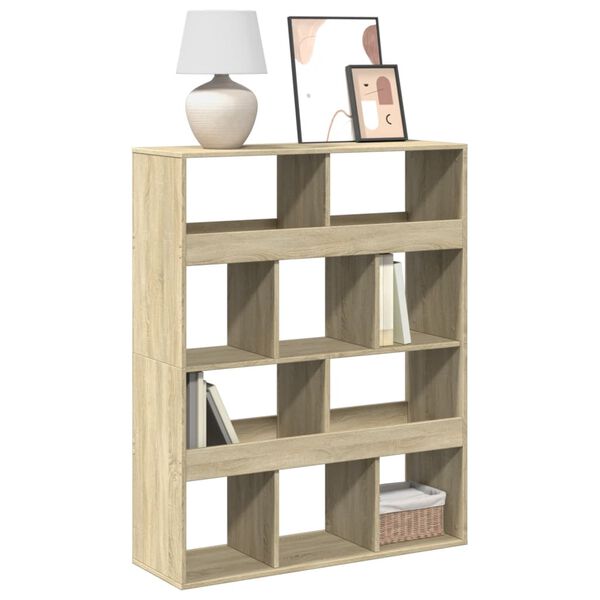 vidaXL B&uuml;cherregal Sonoma-Eiche 100x33x125,5 cm Holzwerkstoff