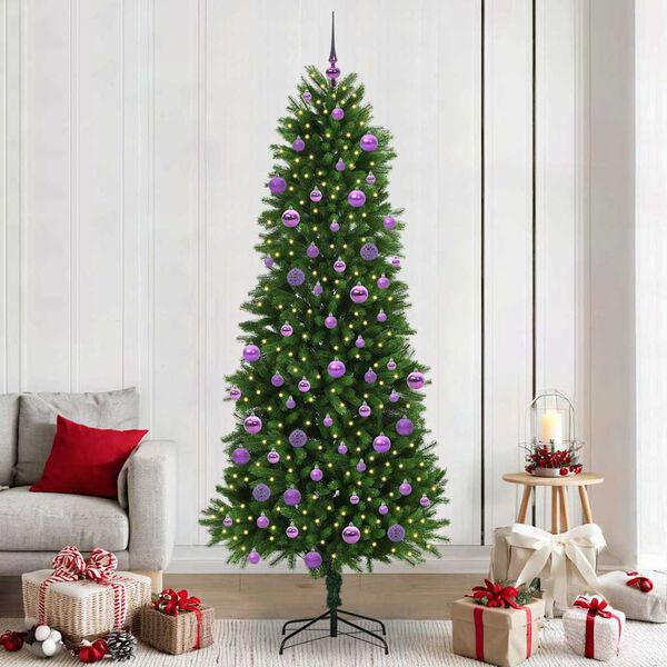 vidaXL Weihnachtsbaum mit 300 LEDs mit St&auml;nder Gr&uuml;n 240 cm PE