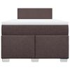 vidaXL Boxspringbett mit Matratze Dunkelbraun 120x200 cm Stoff