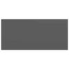 vidaXL Schweberegale 2 Stk. Hochglanz-Grau 50x23x3,8 cm MDF