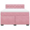 vidaXL Boxspringbett mit Matratze Rosa 140x190 cm Samt