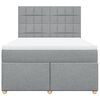 vidaXL Boxspringbett mit Matratze Hellgrau 140x190 cm Stoff