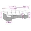 vidaXL Gartensofa-set mit Kissen mit Speicher 7 pcs Grau Poly-Rattan