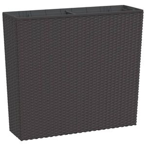 vidaXL Pflanzk&uuml;bel mit herausnehmbaren Einsatz Braun 12/44 L PP-Rattan