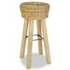 vidaXL Barhocker 2 Stk. Natur Rattan