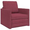 vidaXL Bodensofa mit Schlaffunktion Weinrot 112x174x55 cm Stoff
