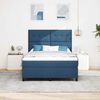 vidaXL Boxspringbett mit Matratze mit Kopfteil Blau 160 x 200 cm Stoff