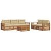 vidaXL Outdoor-Sofagarnitur 6 stk. Natur und Beige