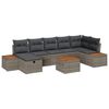 vidaXL Gartensofa-set 8 stk. Grau Poly-Rattan