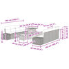 vidaXL Gartensofa-set mit Kissen mit Speicher 11 pcs Beige Poly Rattan