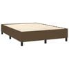 vidaXL Boxspringbett mit Matratze & LED Dunkelbraun 140x200 cm Stoff