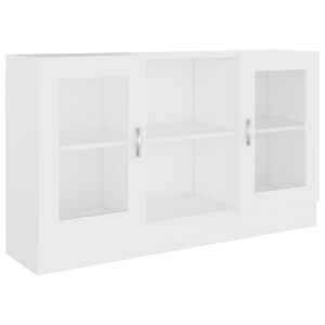 vidaXL Vitrinenschrank Wei&szlig; 120x30,5x70 cm Holzwerkstoff