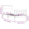 vidaXL Massivholzbett ohne Matratze 100x200 cm Kiefernholz